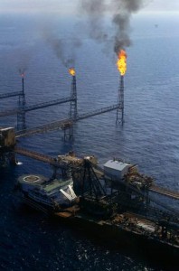 Active Pemex Oil Drilling Site Offshore