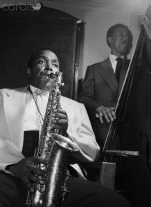 Charlie Parker Practicing for International Jazz Festival