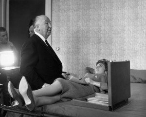 Julie Andrews and Alfred Hitchcock