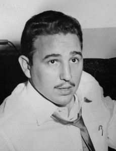Young Fidel Castro Wearing Loose Tie
