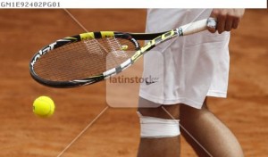Spanish tennis player Nadal attends a training session at country club Las Salinas in Vina del Mar City