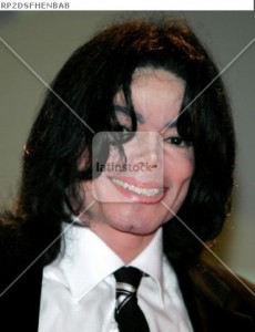 US pop star Jackson smiles during a gala dinner in a Dubai hotel