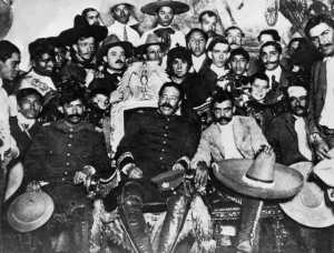Pancho Villa and Emiliano Zapata with Revolutionaries