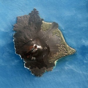 Anak Krakatau volcano satellite image