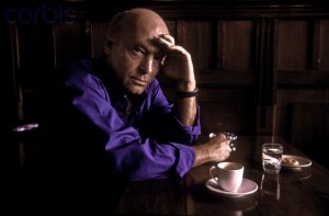Uruguay - Montevideo - Portrait of writer Eduardo Galeano in bar.