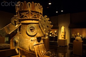 Mexico, Federal District, Mexico City, Museo Nacional de Antropologia (MNA, or National Museum of Anthropology), sculpture