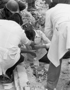 Rescue Workers, Mexico City Earthquake, 1985