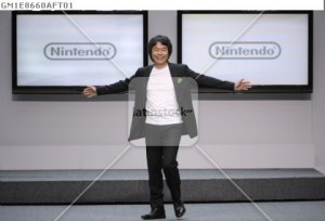 Miyamoto speaks during Nintendo All-Access Presentation at E3 2012 in Los Angeles