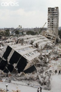 Toppled Buildings in Mexico City Earthquake