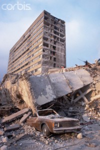 Car Under Earthquake Rubble
