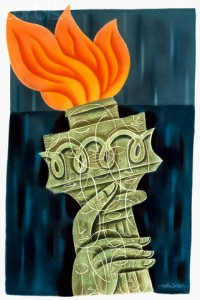 Statue Of Liberty Torch with Faces