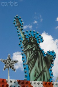 Germany, Baden-Wurttemberg, Stuttgart, Statue of Liberty on fair, close-up