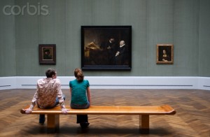 Kulturforum, Gemaldegalerie Art Museum, room X, the Mennonite Preacher Anslo and his wife by the painter Rembrandt