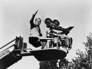 Federico Fellini Directing from Camera