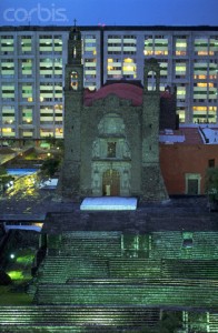 Tlatelolco in Mexico City in the Evening