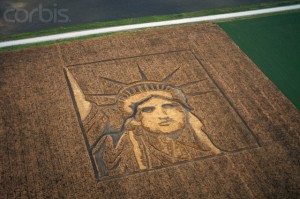 Lady Liberty in a Field