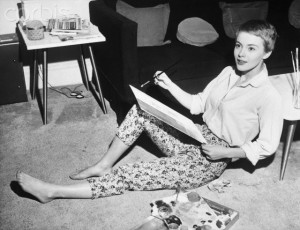 Jean Seberg Painting In New York