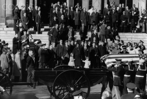 President Kennedy's Casket Being Placed onto the Caisson for the Procession