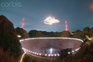 Arecibo Radio Telescope at Night