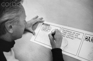 Charles Schultz Works on a Strip
