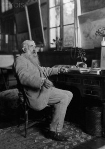 Claude Monet Seated at a Desk