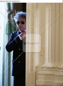 Musician Dylan waits backstage prior to Presidential Medal of Freedom ceremony in the East Room of the White House in Washington
