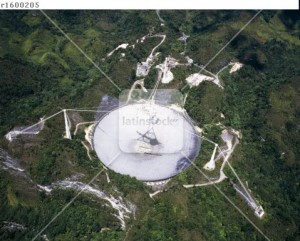 Upgraded Arecibo radio telescope with subreflector