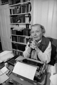 Marguerite Yourcenar Relaxes At Home