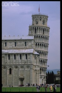 THE TOWER OF PISA IS GRADUALLY GETTING STRAIGHTER
