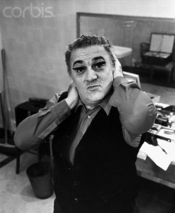 Federico Fellini Wearing False Eyelashes