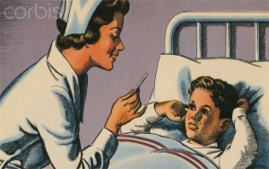 Nurse Taking Boy's Temperature