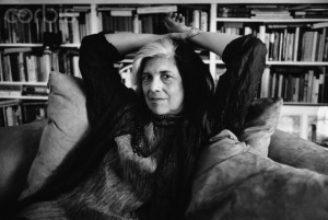Susan Sontag Relaxing on a Sofa