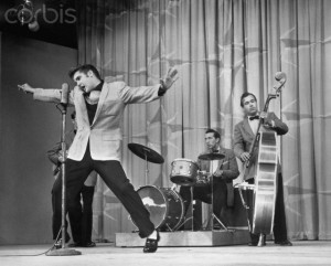 Elvis Presley Performing On Stage