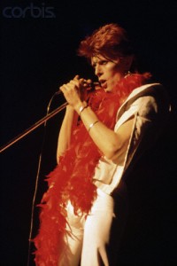 David Bowie Performing in Feather Boa