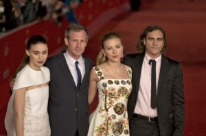 Scarlett Johansson and Joaquin Phoenix promote 'Her' in Rome Film Fest