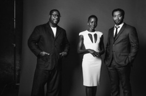 Steve McQueen, Lupita Nyong'o and Chiwetel Ejiofor