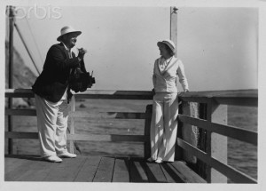 Comic Actor Oliver Hardy and His Wife, ca. 1927