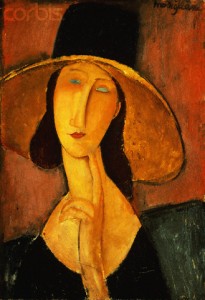Portrait of Jeanne Hebuterne in a Large Hat by Amedeo Modigliani