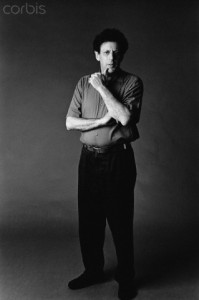 Composer Philip Glass Holding His Thumb Up