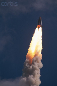 Space Shuttle Discovery Lifting Off