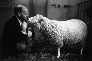 Dr. Ian Wilmut with Sheep