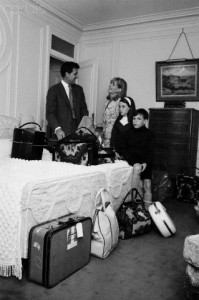 Robert Stack with family