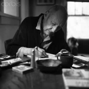 William S. Burroughs Writing at Home