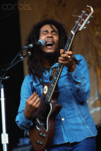 Reggae Musician Bob Marley Performing