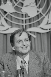 Olof Palme at Press Conference