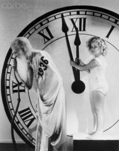 Father Time and Shirley Temple "Clock In" 1937