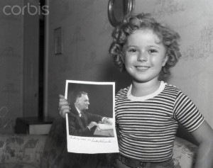 Shirley Temple Holding Photo of Franklin Roosevelt