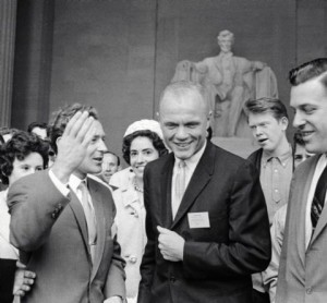 Titov and Glenn at Lincoln Memorial, 1962