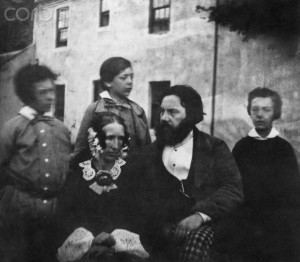 A portrait of Alexander Graham Bell's family