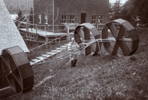 An Alexander Graham Bell scientific kite with three 12-sided cells.
